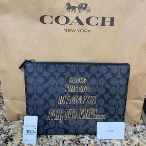 NWT Star Wars by Coach Signature Large Pouch